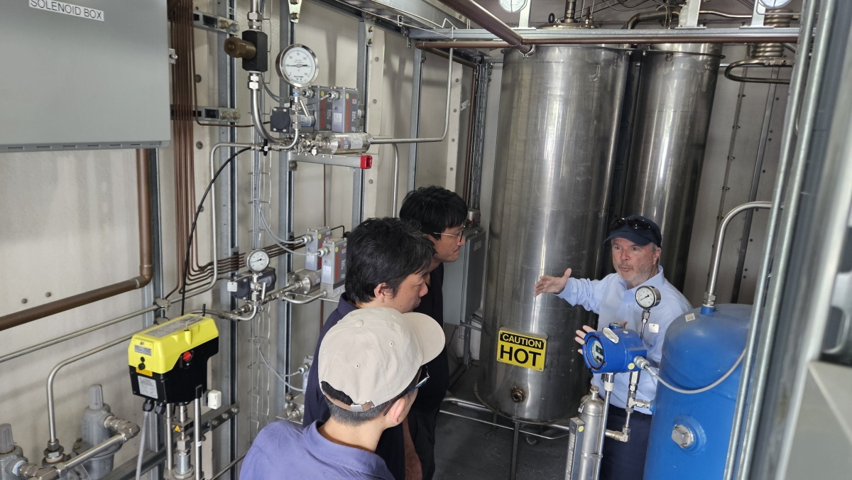 people with equipment